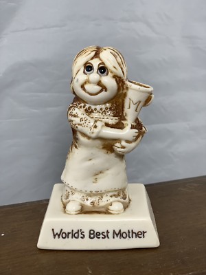 Vintage Sillisculpt 1976 Russ Berrie & Co World's Best Mother Trophy Figurine