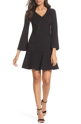 Kobi Halperin Devyn Bestickt Passend & Ausgestellt Kleid (GRÖSSE S)