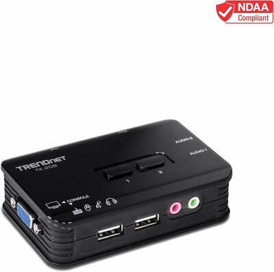 TRENDnet TK-209K,2-port USB KVM Switch Kit w/Audio