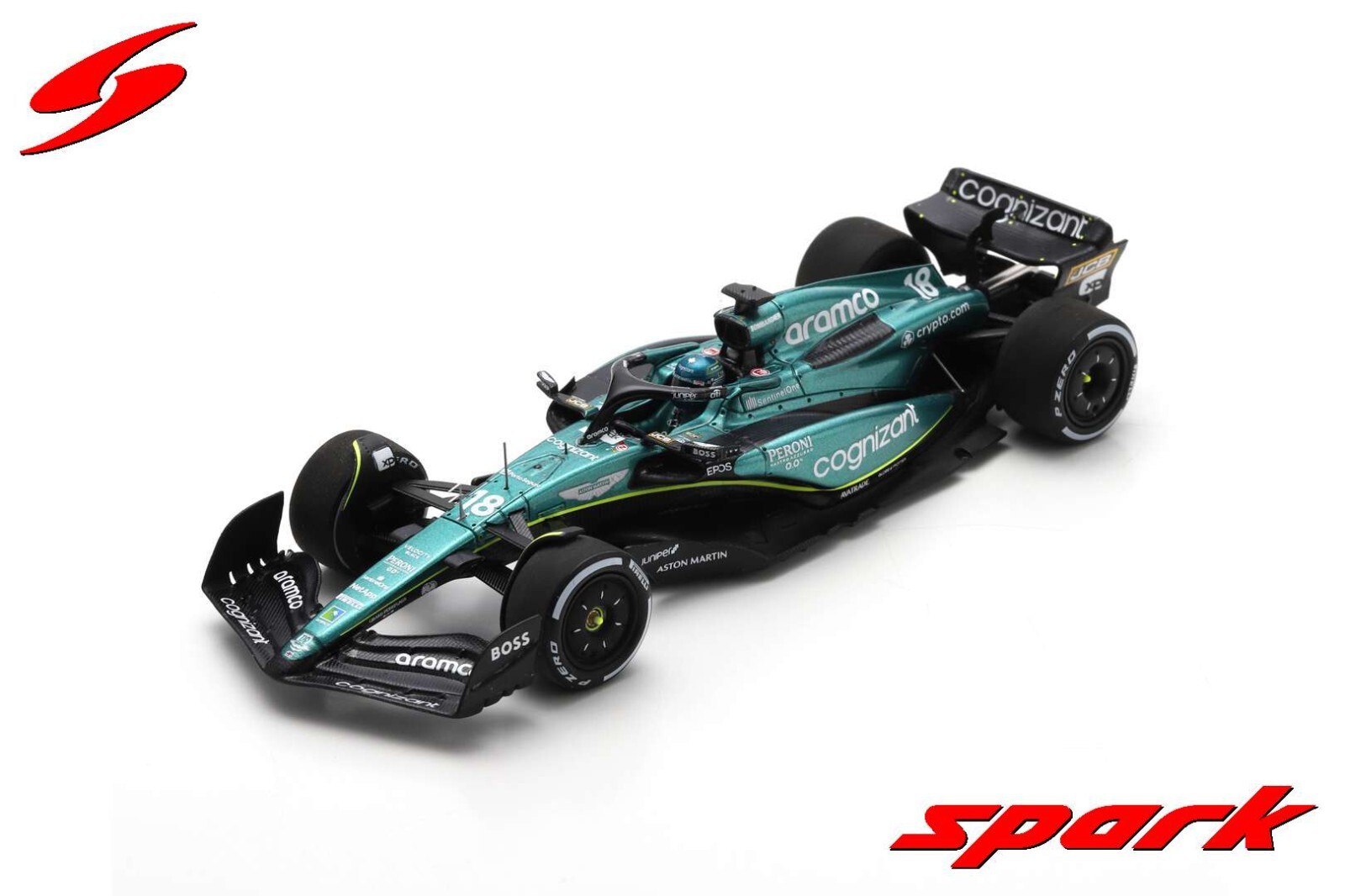 F1 Aston Martin AMR23 Spark 1/43 : réplique officielle haut de gamme Grand Prix de Bahreïn 2023