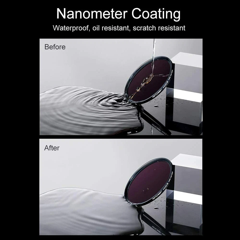 K&F Concept 105mm ND1000 10-Stop Fixed Neutral Density Camera Lens Filter NANO X - Image 3 of 4