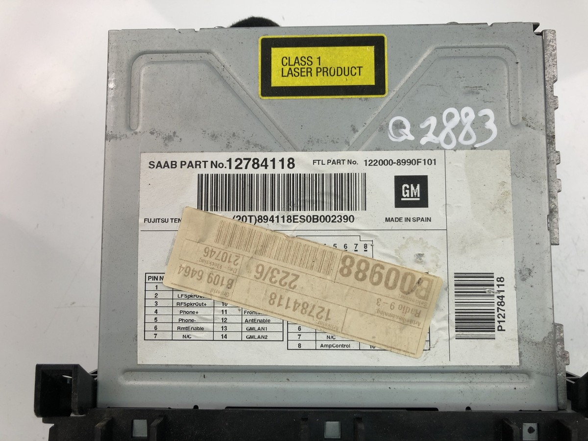 Q2883 SAAB CD RADIO CONTROL 12784118 | eBay Q2883 SAAB CD RADIO CONTROL 12784118 | eBay