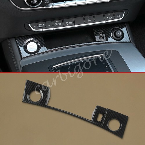 Carbon Fiber W/USB Port Cigarette Lighter Cover Trims For Audi Q5 SQ5