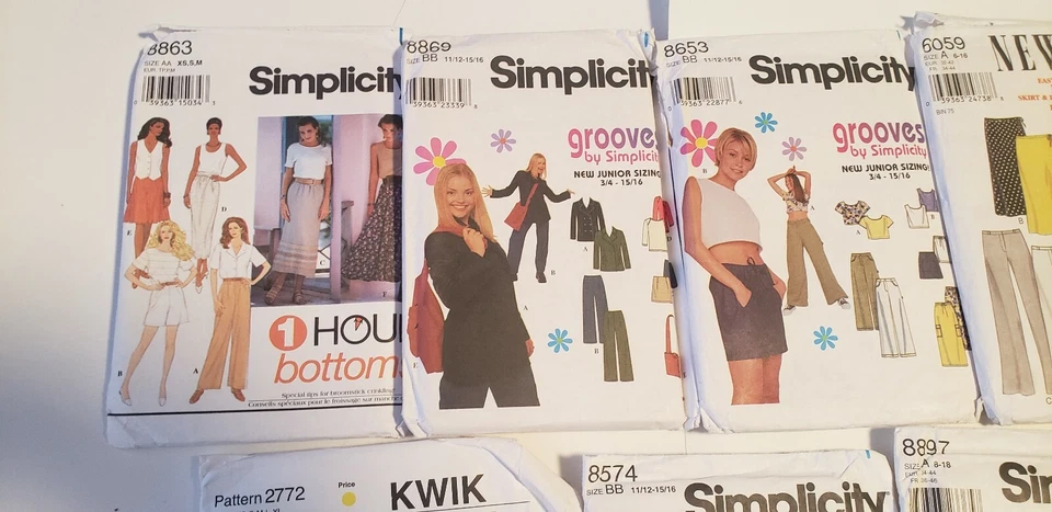 Misses Sportswear Patterns Lot of 9: 80s -2000's Various Sizes FACTORY FOLDED B4 - Image 4 of 4