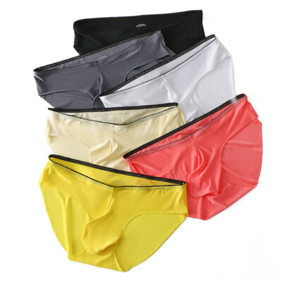 Knickers Seamless Briefs Solid Color Ice Silk  Pantys Underwear Breathable