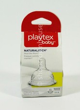 Playtex Baby NATURALATCH Silicone BPA Free 3-6M FAST FLOW  2 Nipples NIP