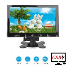 Portable Monitor 10.1" LCD Display USB PC Screen with AV VGA HDMI for CCTV DSLR