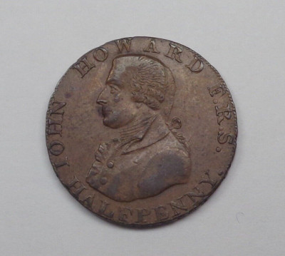 1794 Great Britain - Somerset-Bath 1/2 Penny Token,  John Howard , DH-36c .