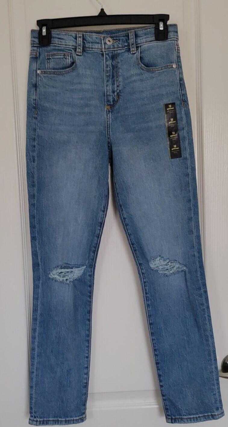 NEW GIRLS Art Class Girlfriend DISTRESSED JEANS PANTS Size 12 Adjustable Waist