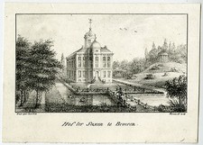 Antique Print-LANDSCAPE-ESTATE TER SAXEN NEAR BEVEREN-BELGIUM-Prominet-ca. 1830