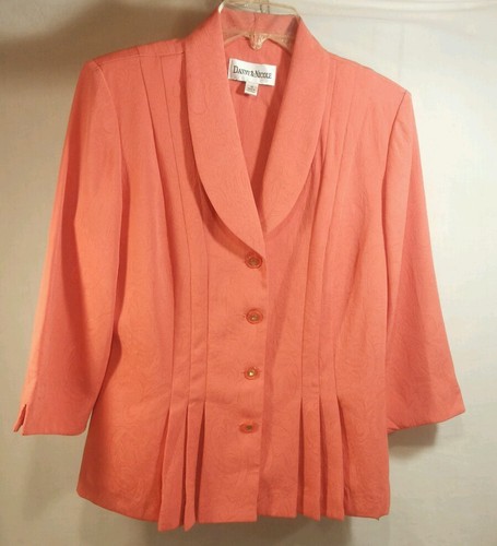 NWT Danny Nicole New York 2 Pc Suit Skirt Dress Set Dark Orange Women's 10 - Picture 2 of 7