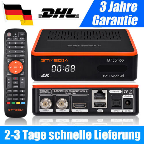 4K UHD Android 9.0 Satelliten/Kabel/terrestrischer TV SAT 4:2:2 Receiver 5G WLAN - Zdjęcie 1 z 12