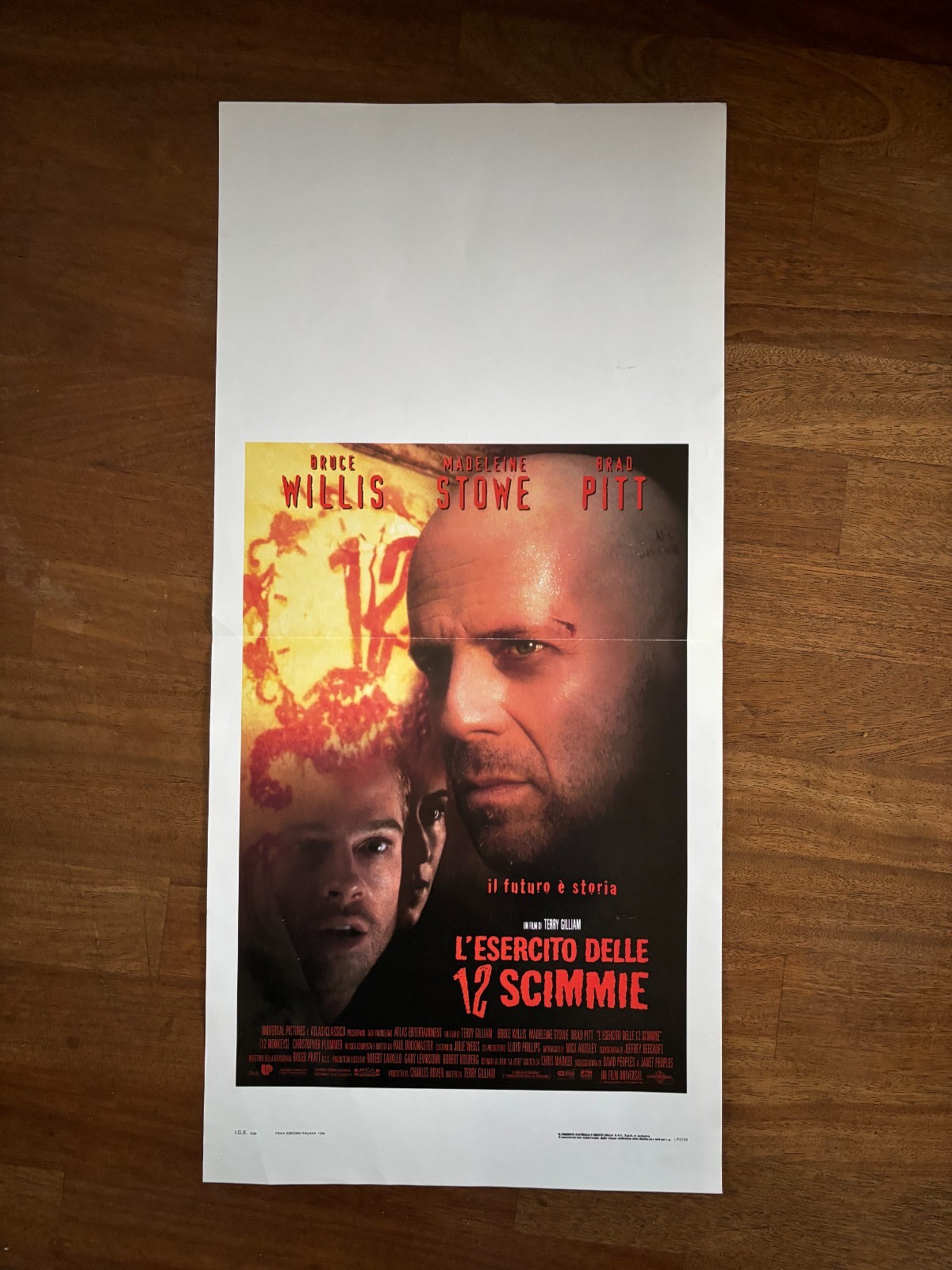 Locandina originale film L'esercito delle 12 scimmie (1995) - Regia di Terry Gilliam
