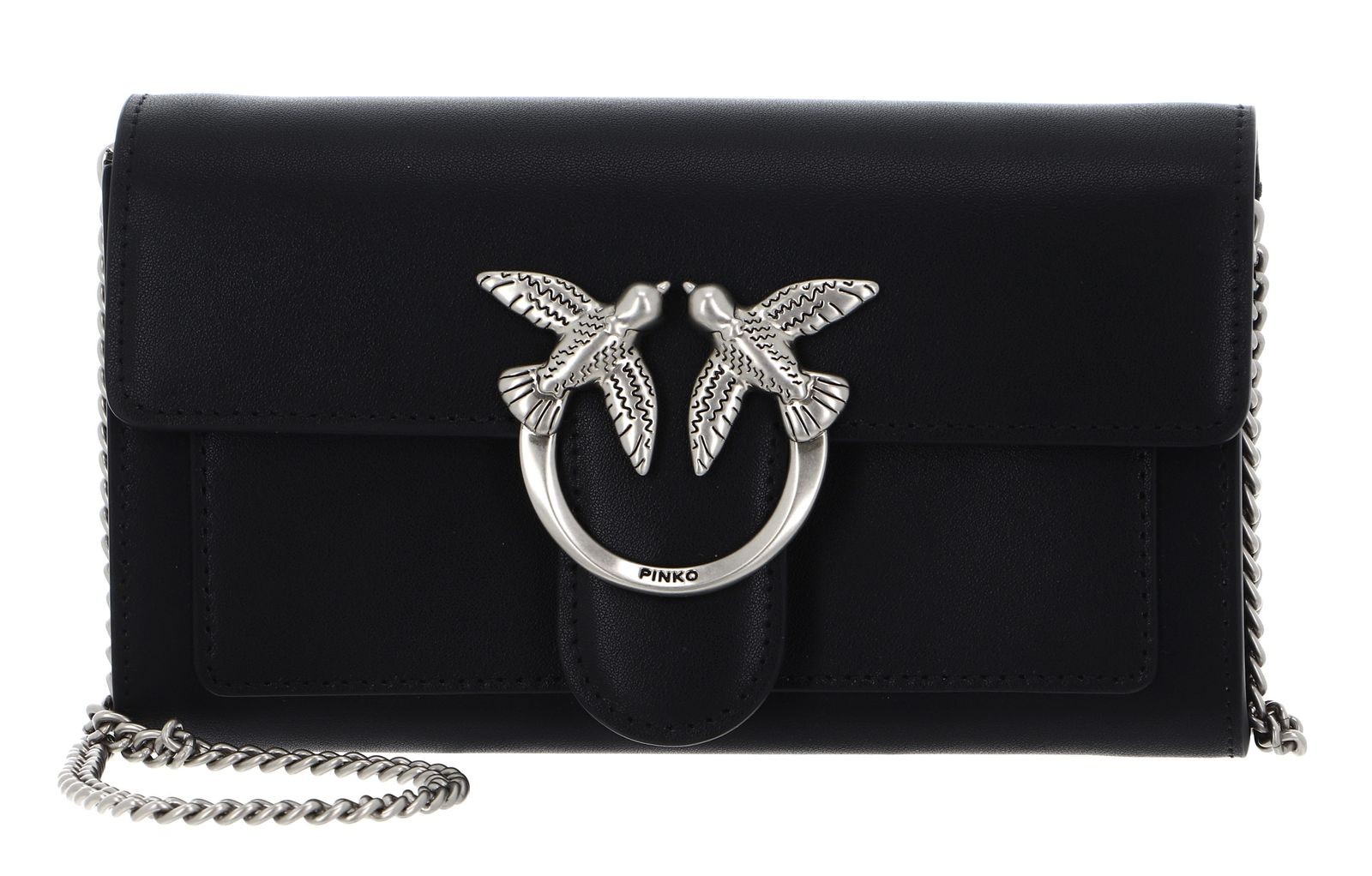 PINKO cross body bag Love One Wallet C Black - Old Silver