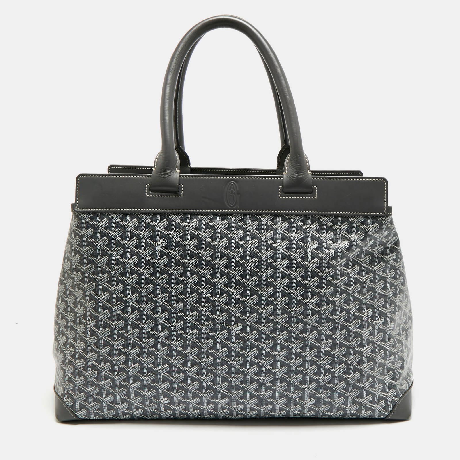 Goyard Grey Goyardine Coated Canvas Bellechasse GM Tote