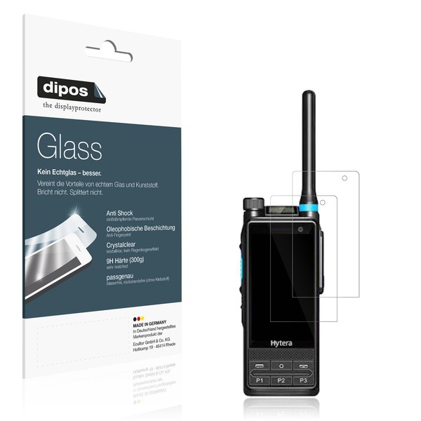 2X Schutzfolie FüR Hytera PTC680 - Anti-Shock 9H Folie Dipos Glass-image