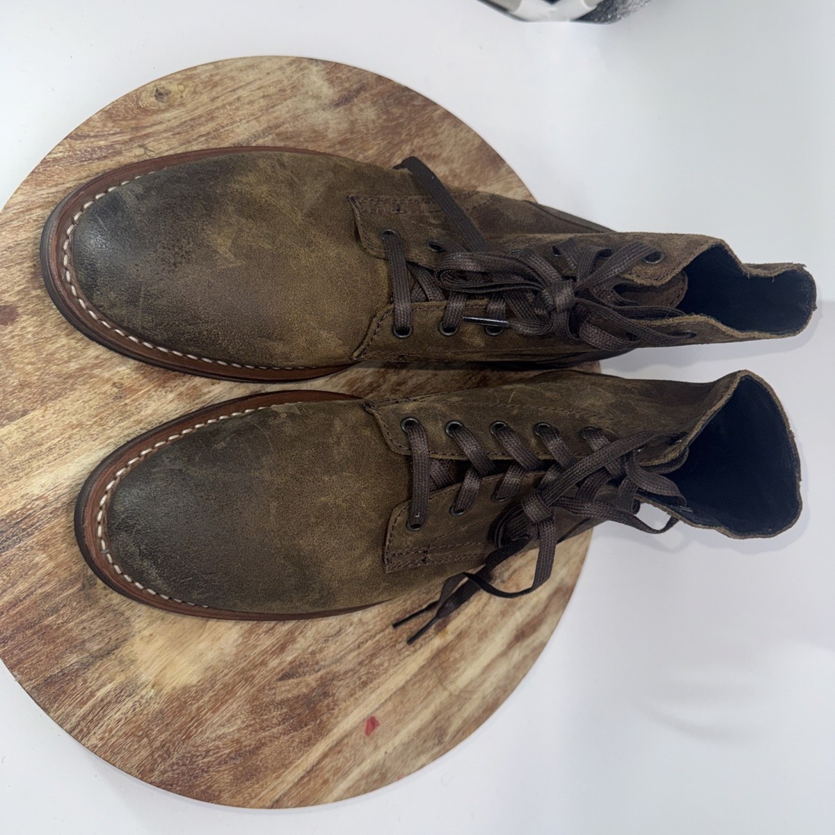 Thursday Boots President Mocha Mens 7.5 Brown Suede Lace Up 