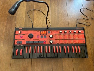 KORG MicroKORG XL + BKRD Synthesizer Limited Black Red w/Vocoder keyboard , Case