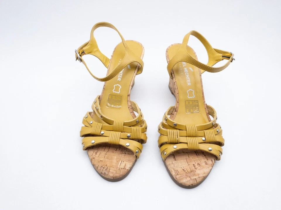 Daniel Hechter Mujer Tacones Zapatos Cuero Amarillo Talla 36 Ue Art. 34780-20 - Imagen 3 de 4