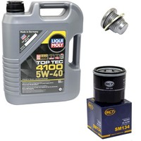 MotoröL Filter Set 5W-40 5 Liter + ÖLablassschraube FüR Renault Twingo I Clio