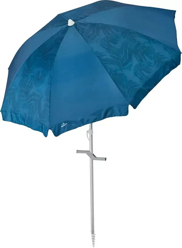 Quest Beach Umbrella Outdoor 90.5 x74.8&rdquo; UV Protection w/ Carry Bag- Blue Floral