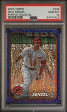 2024 TOPPS PURPLE HOLOFOIL #338 NICK SENZEL 653/799 PSA 10