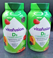 Vitafusion Vitamin D3 Gummies, Bone  Immune Support 150 Gummies 02/27 LOT OF 2