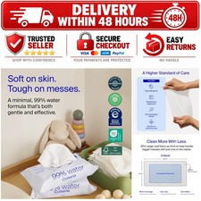 Coterie Baby Wipes for Sensitive Skin, Unscented 99 Water, Plant-Based