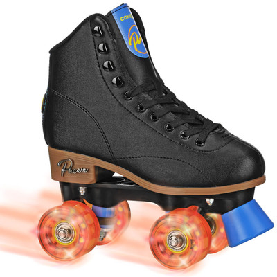 Pacer Comet Hightop Youth Skate Light Up Wheels Black Size Kids 13J