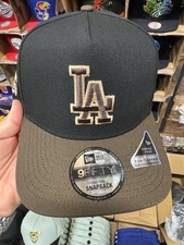 New Era Los Angeles Dodgers Hut 59Fifty Af Hut Schwarz Brown Gold Outline