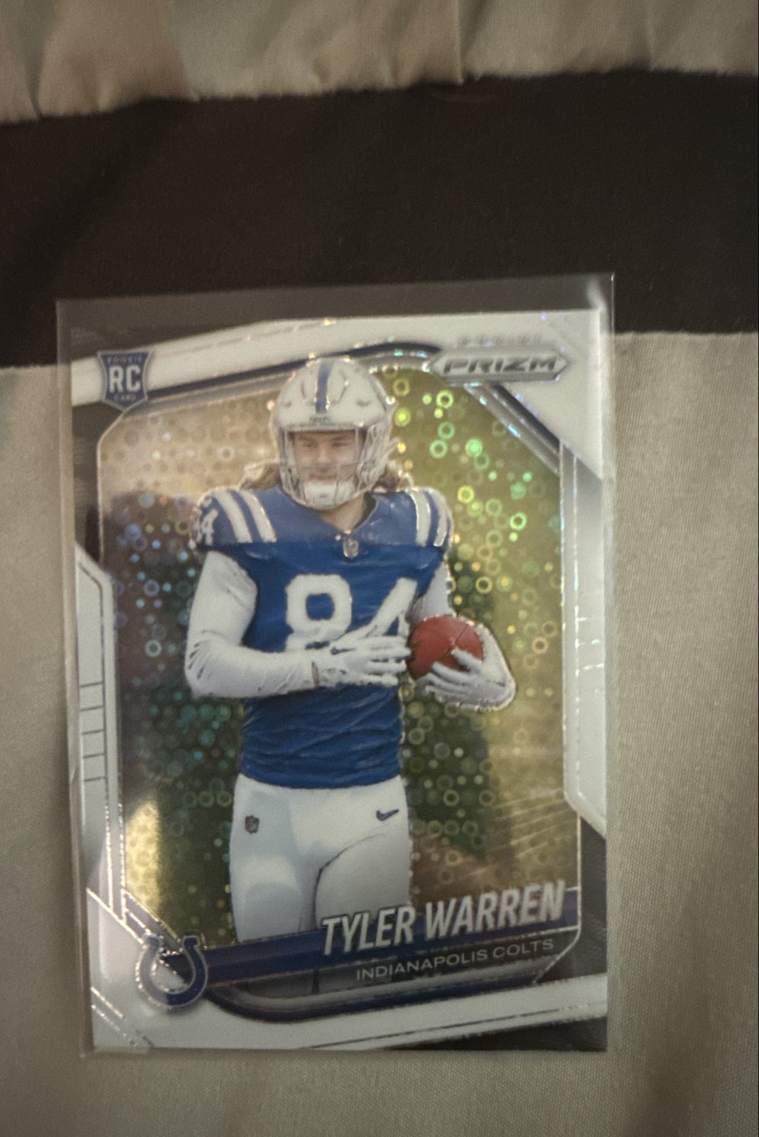2025 Panini Prizm - Rookies Tyler Warren #339 White Disco Prizm (RC)