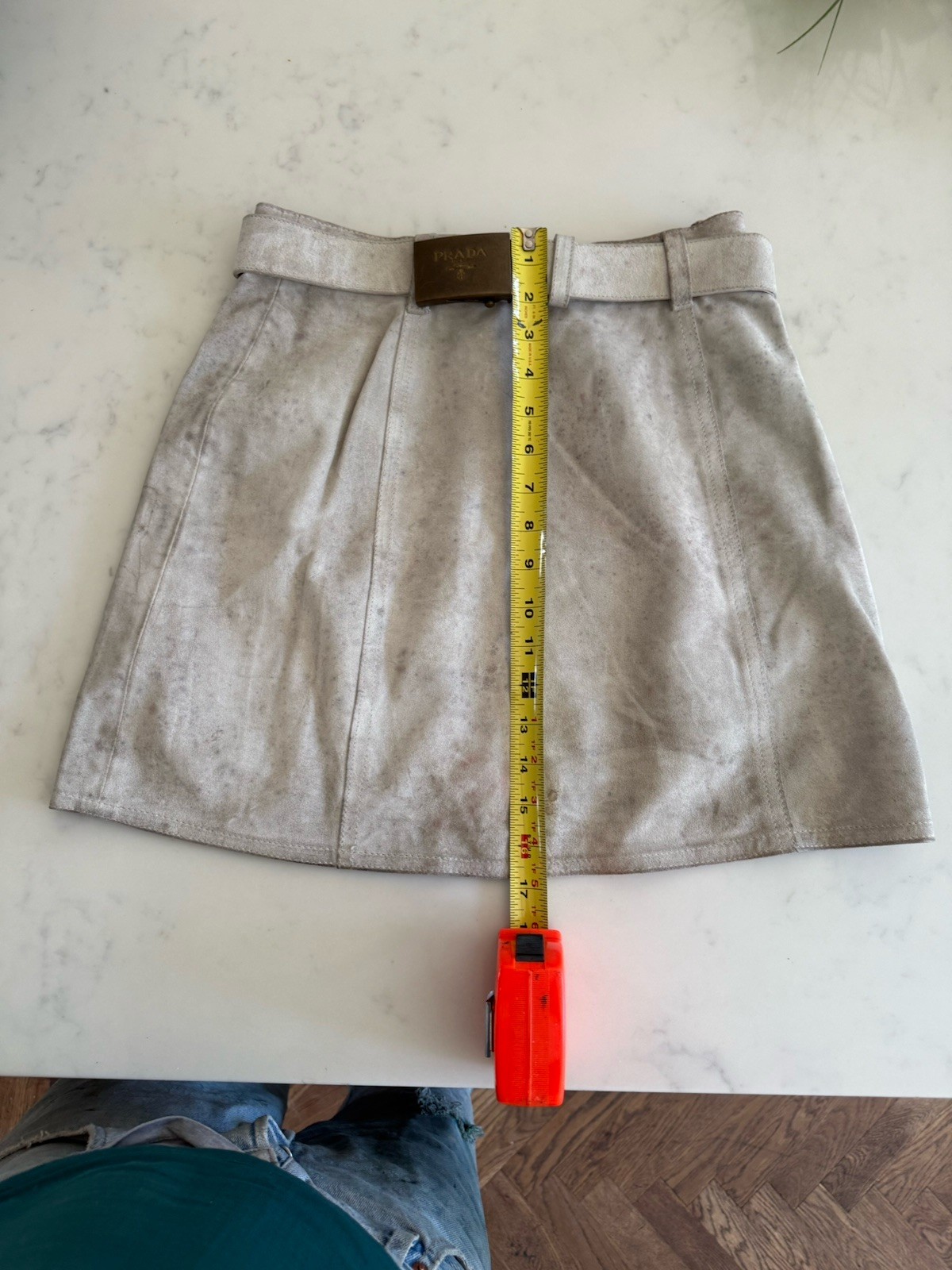 PRADA VINTAGE Early 90's SUEDE MINI SKIRT BEIGE | eBay