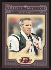 2008 DONRUSS THREADS BRETT FAVRE PGK-51 PRO GRIDIRON KINGS FRAMED RED /100 JETS