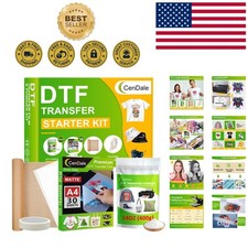 DTF Sublimation Kit - 30 A4 Transfer Sheets  14oz Powder for Beginners