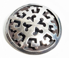 Broche y colgante caja sombra plata esterlina Taxco México 10 gramos GRAN SELECCIÓN