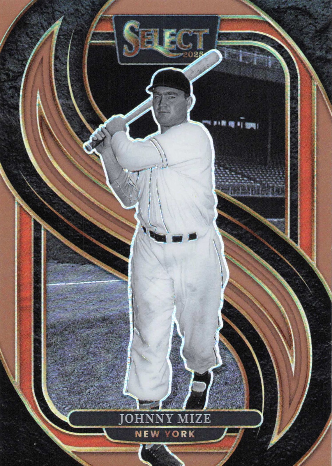 2025 Panini Select #174 Johnny Mize Bronze Prizms #/125