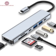 Hub USB C 7 en 1, Adaptador USB C con 4K HDMI Compatible estaci n de Acoplamien