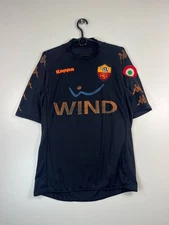 Kappa As Roma 2008 2009 Away Jersey Wind Sponsor Black Size S
