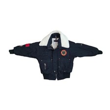 Kids Bomber Jacket Size 4 Sherpa Lined Jon Weston Patch Zip Coat