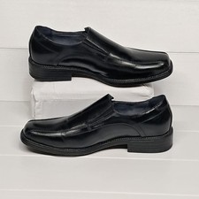 Bruno Marc Mens Size 7 Black Slip On Loafer Square Toe Dress Shoes