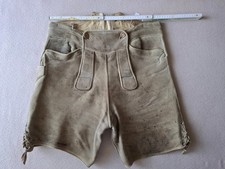 alte Hirschlederhose 52 XL kurz Handarbeit sämisch Pfadfinder Lederhose