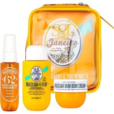 Sol de Janeiro Bum Bum Jet Set Body Cream Glow Oil Lip Butter 3pcs