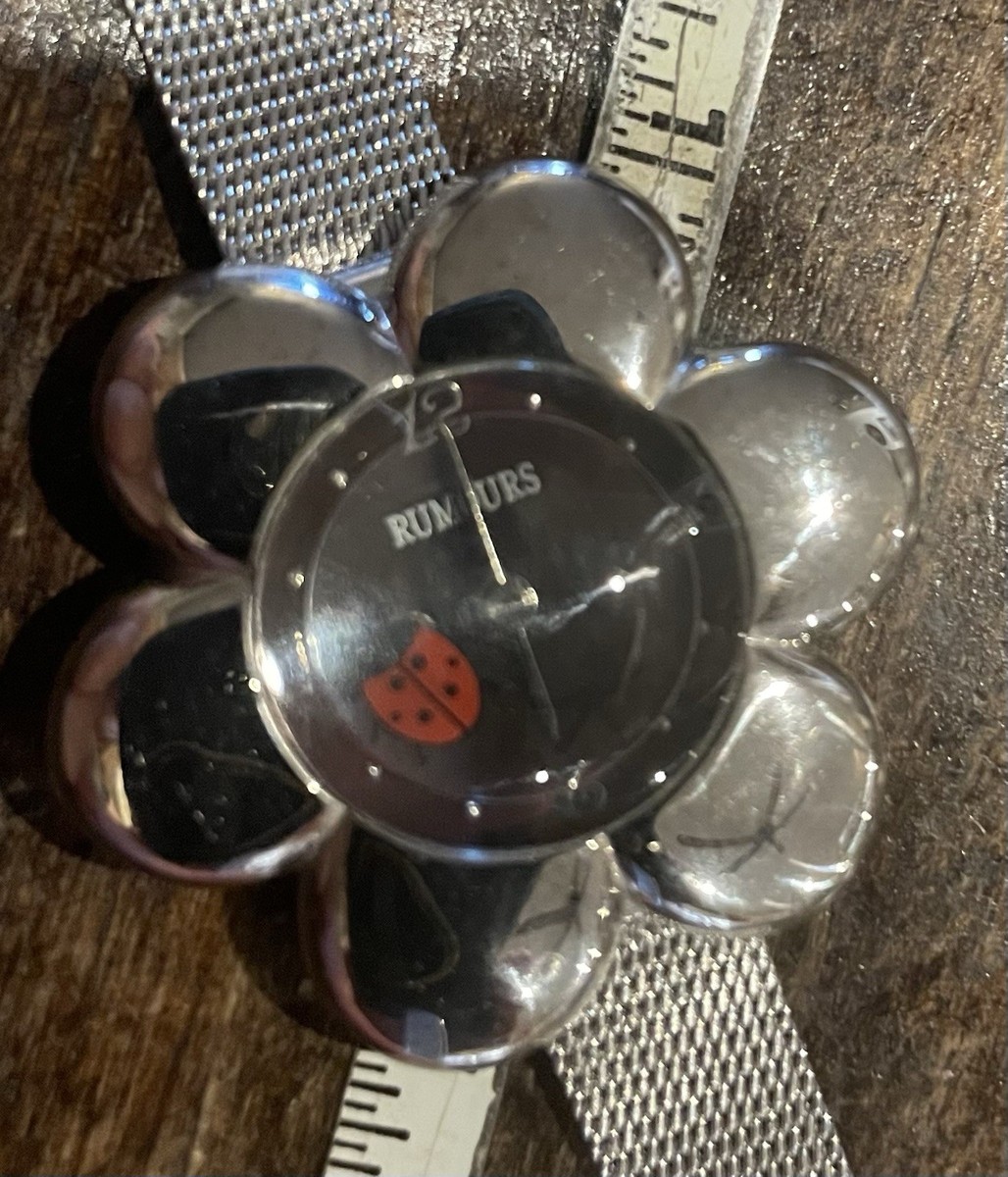 Rumours Ladybug Watch, Mood React Flower Case, Metal Mesh  display picture 3