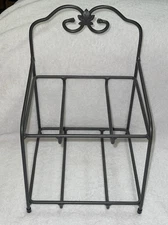 Longaberger Black Wrought Iron Little Bin Stand 2 Tier Basket Display New