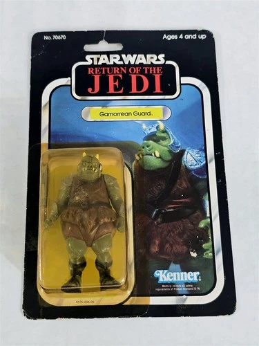 B-25 MINT ON CARD VINTAGE 80'S KENNER STAR WARS ROTJ 77 BACK GAMORREAN GUARD