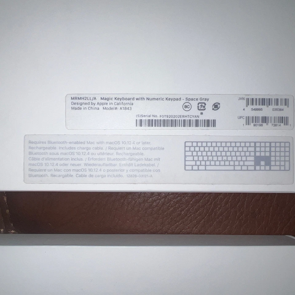 Apple Magic Keyboard With Numeric Keypad Space Gray A1843 - EMPTY BOX Only - Image 4 of 4