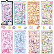 Mefeny First Generation Pukupuku Stickers, 3D, Hollow, Cute, Approximately 400 S