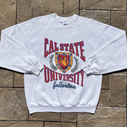 Vintage 80s-90'S Jerzees tie-dye pattern college sweatshirt, made in the USA, size L, men's cotton Blue type light blue Vintage Second Hand