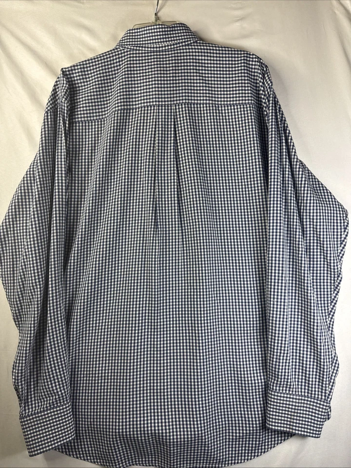 Peter Millar Shirt Mens XL Blue Check Crown Soft Long Sleeve Button Down - Image 2 of 4