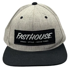 Fasthouse Speed Style Good Times Hat Gray Black Yupoong The Classics Snapback